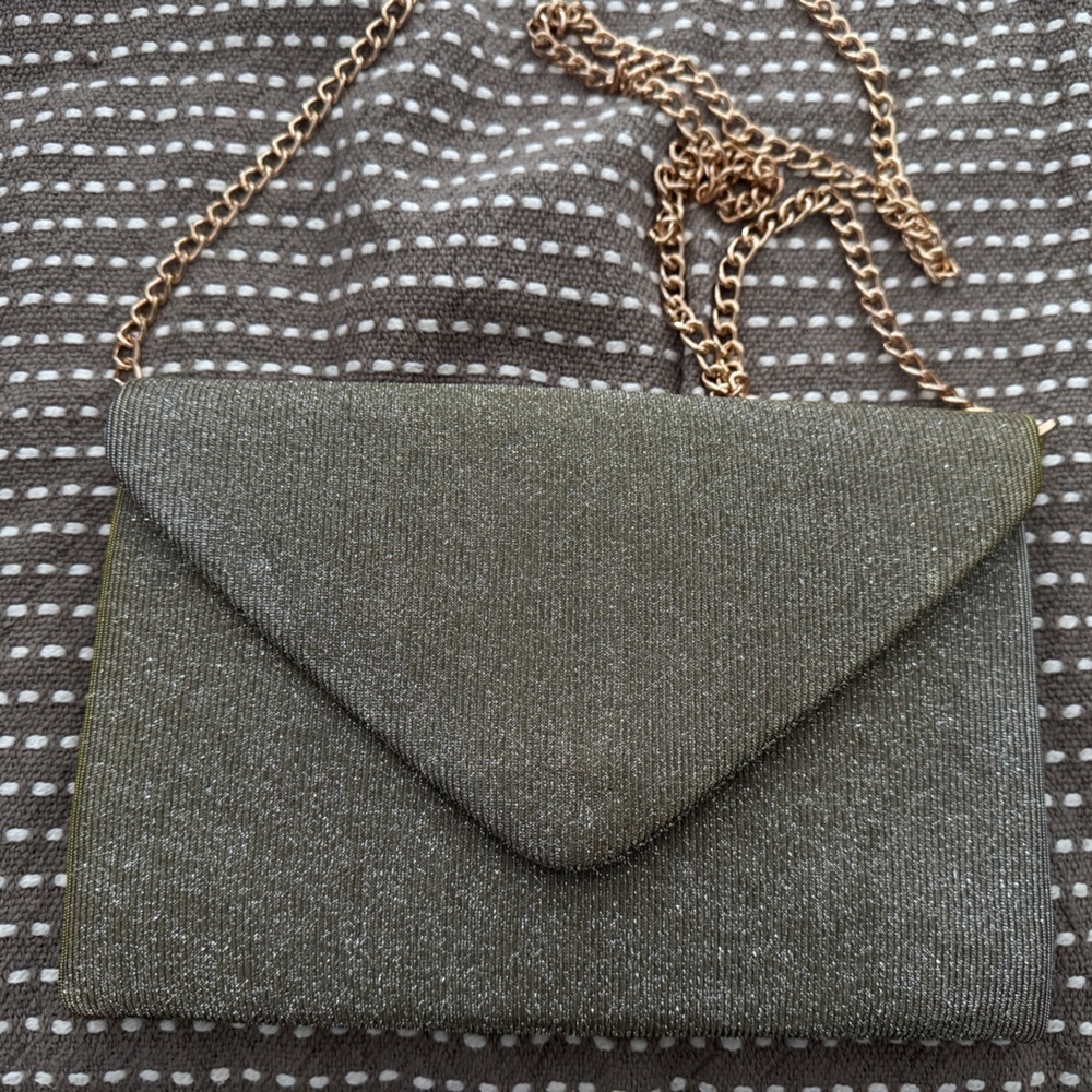 Target A New Day  Silver  and Gold Clutch Crossbody Bag